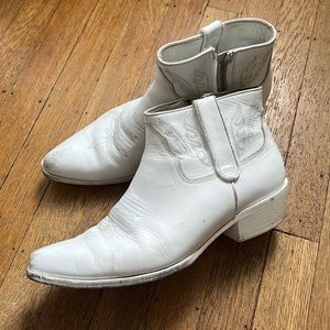 Anine Bing White leather boots 39 8.5